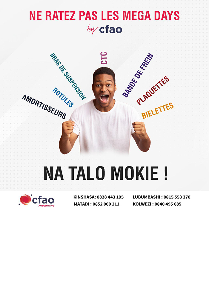 CFAO MOBILITY Kinshasa Toyota Congo MonCongo Suzuki Congo MonCongo Peugeot Congo MonCongo