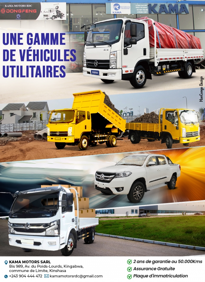 kama motors kinshasa MonCongo dfac congo kinshasa MonCongo Dongfeng Congo MonCongo