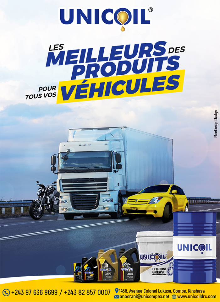 Unicoil Kinshasa Lubrifiants Lubricants Engine Oil RDC 