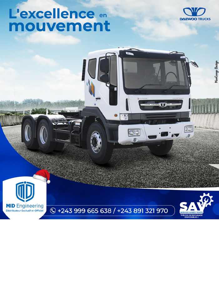 MID engineering Kinshasa MonCongo Mahindra Kinshasa MonCongo Daewoo Trucks Kinshasa MonCongo